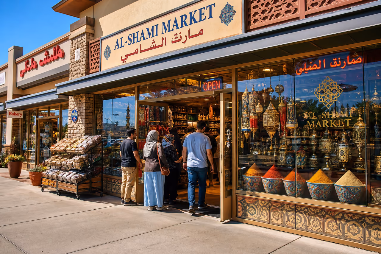 Exterior and Interior of an Arabic Store in Phoenix
