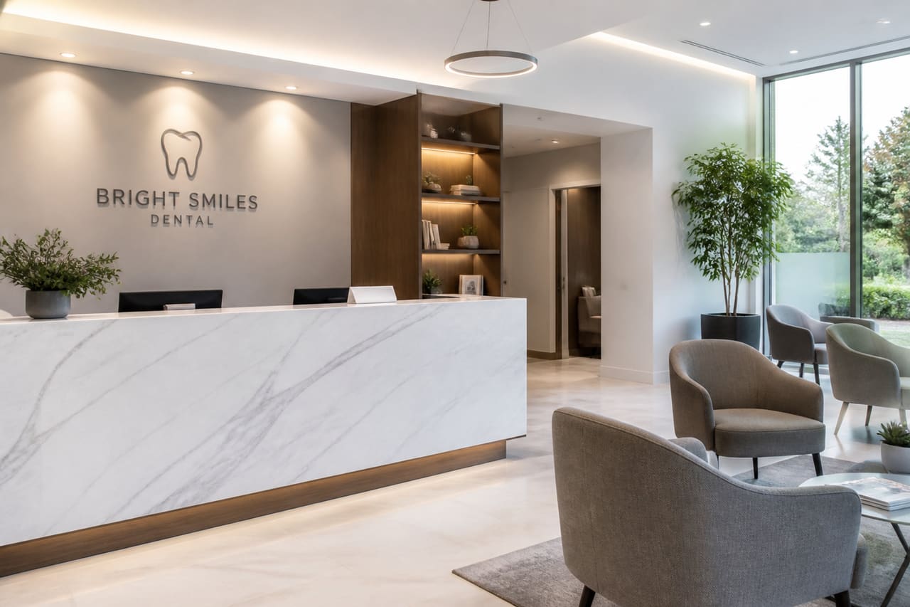 Modern Reception Area of a Professional Dental Clinic