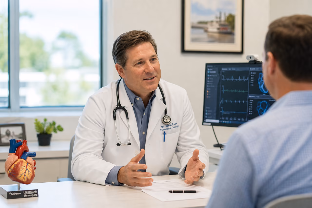 Male Physician Consulting with Patient in a Modern Clinic
