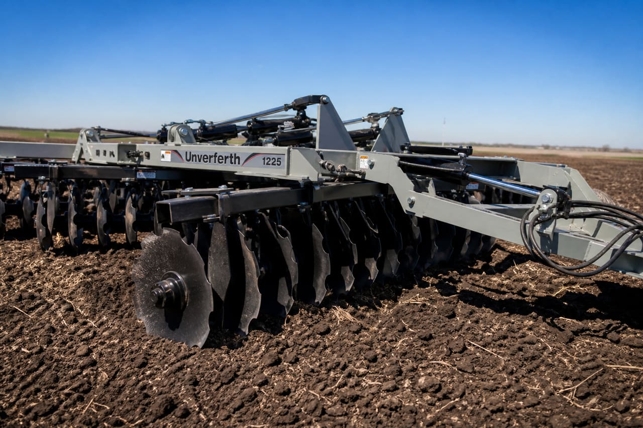 Unverferth 1225 Disc Harrow on Open Farmland