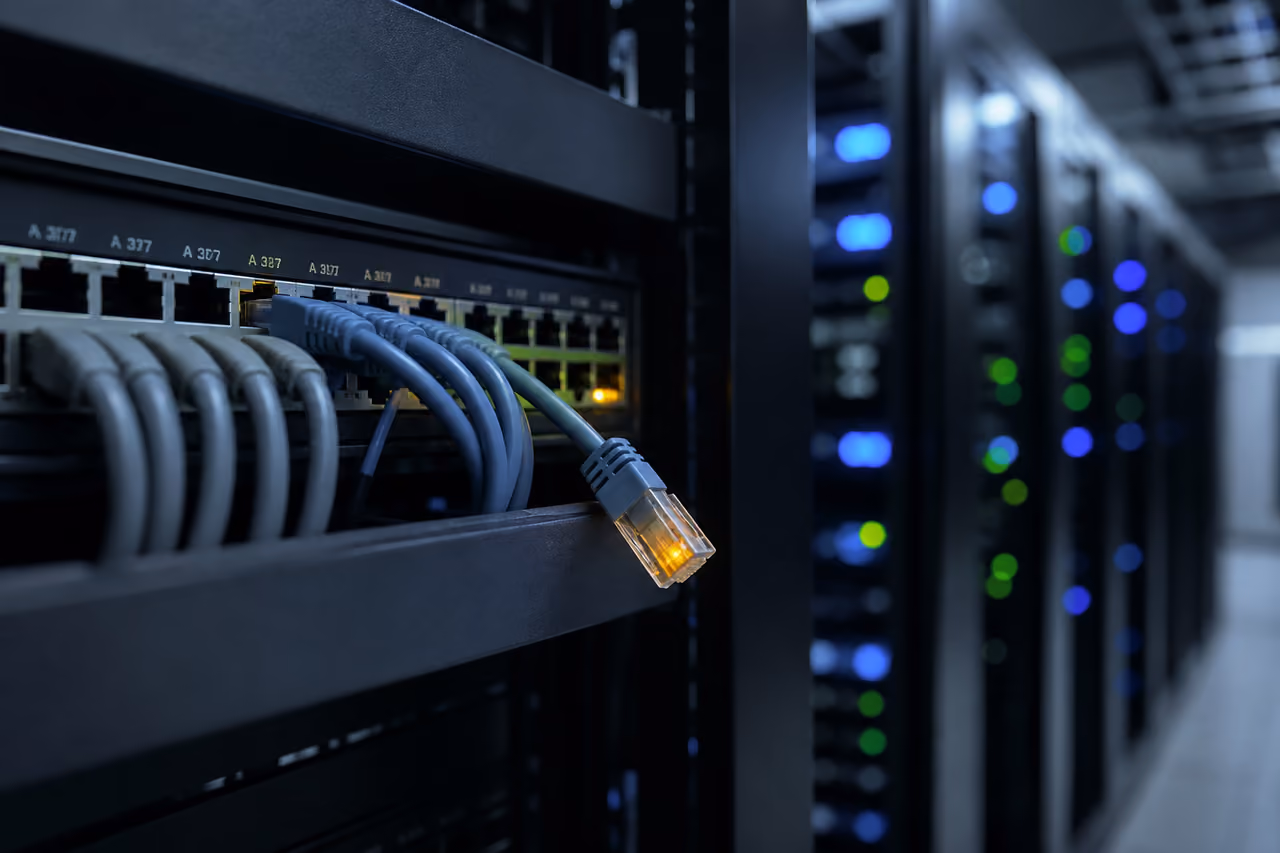 Loose Ethernet Cable in a Professional Server Room