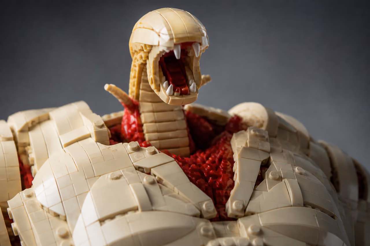 Custom Brick Built Chestburster Emerging from Plastic Torso