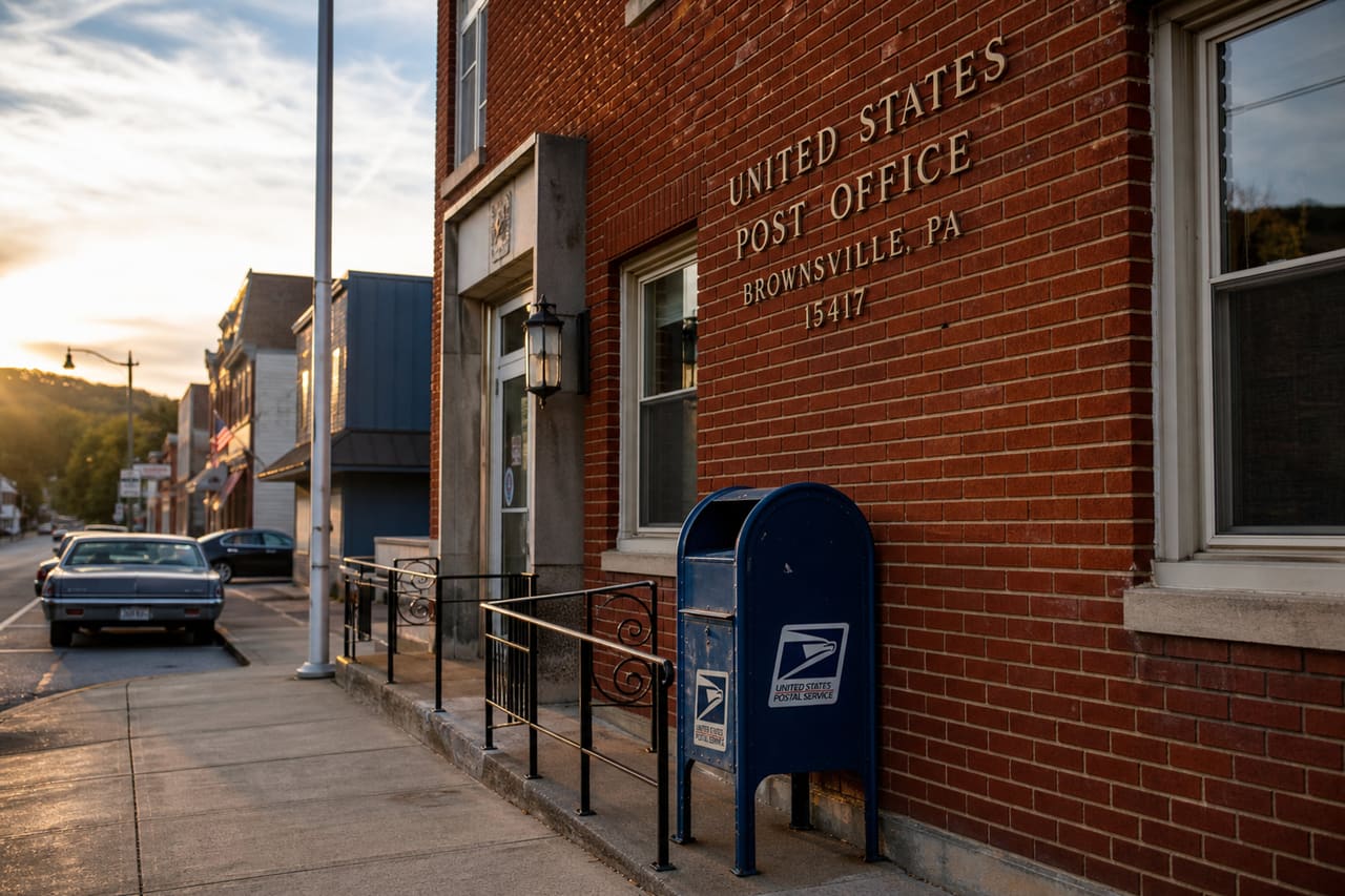 Historic Brick Post Office in Brownsville Pa