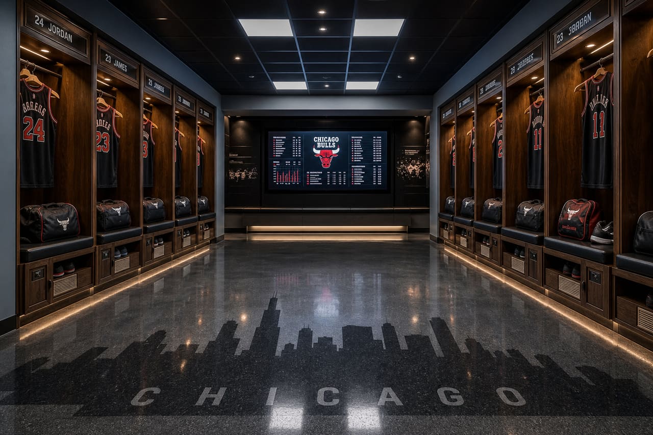 Luxury Professional Sports Locker Room in Chicago