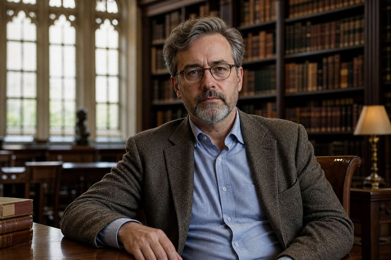 Distinguished Professor in a Historic University Library