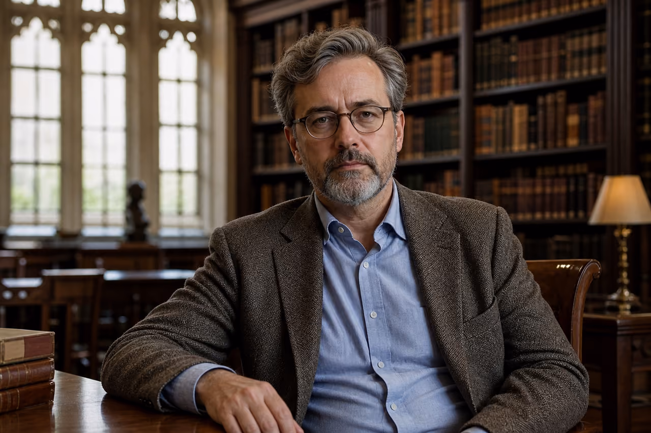 Distinguished Professor in a Historic University Library