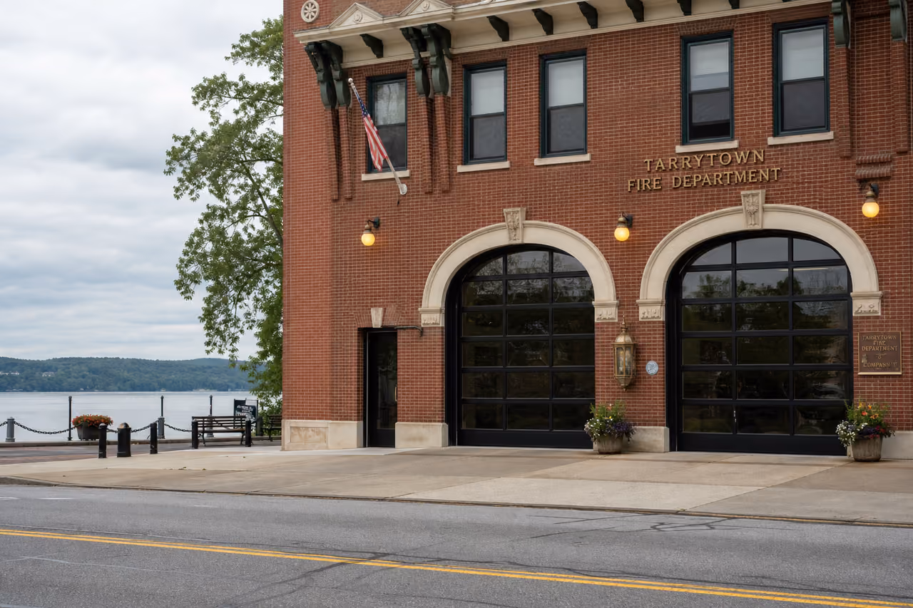 Historic Fire Station Building by the Riverside in Tarrytown