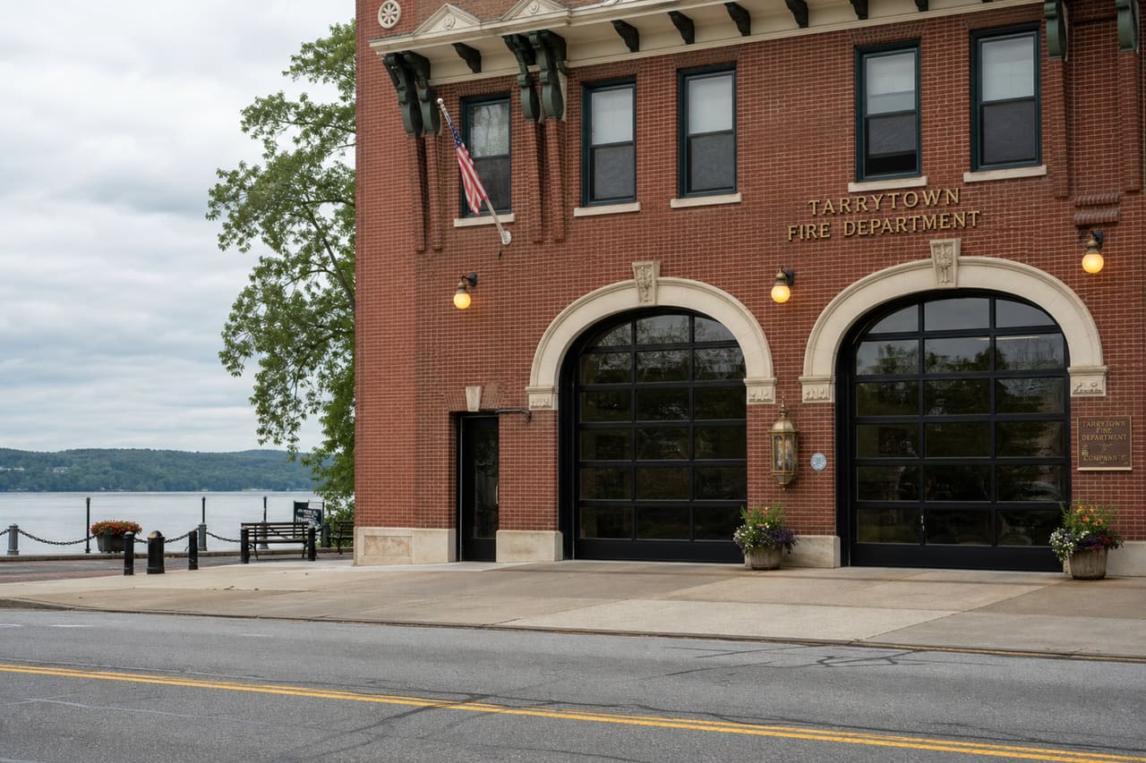 Historic Fire Station Building by the Riverside in Tarrytown