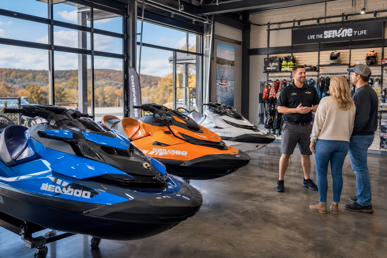 Personal Watercraft Display Inside a Pennsylvania Dealership Showroom