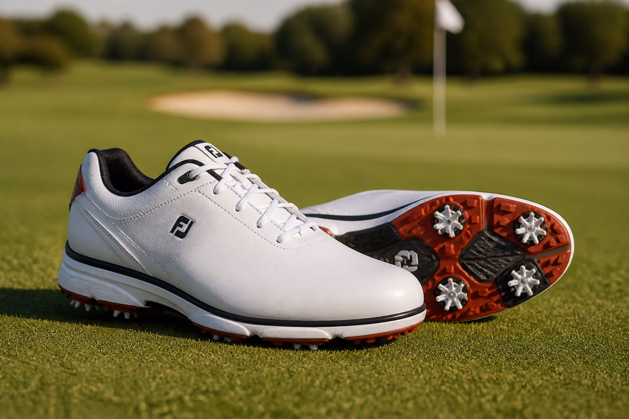 Premium Athletic Golf Shoes on a Manicured Green Fairway