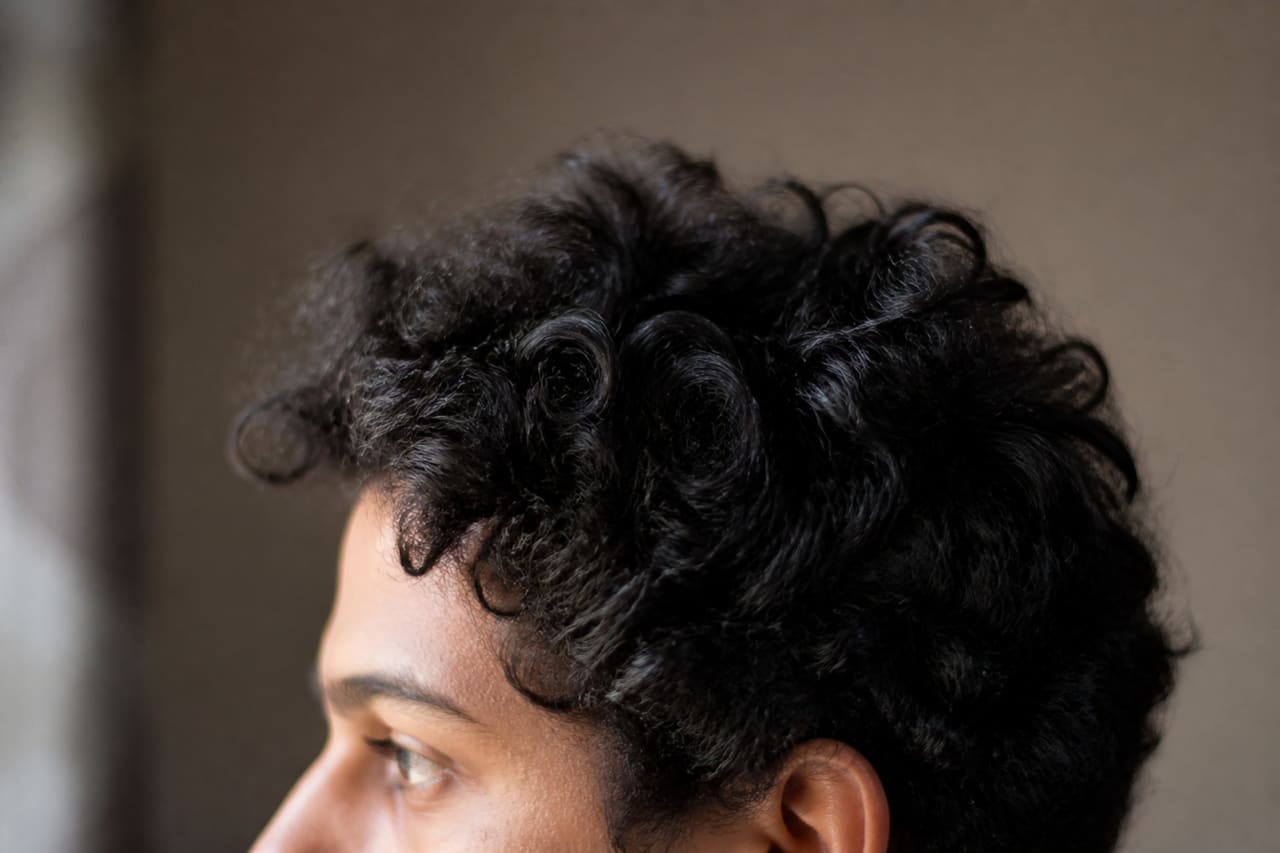 Close-Up of Natural Sar Hair Texture